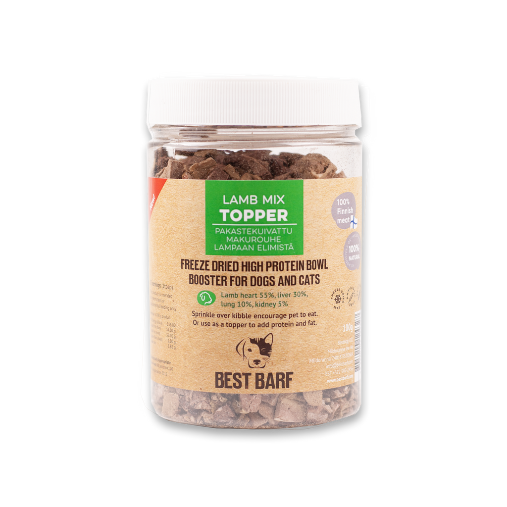 100% Natural Freeze-Dried Lamb Mix Meal Topper