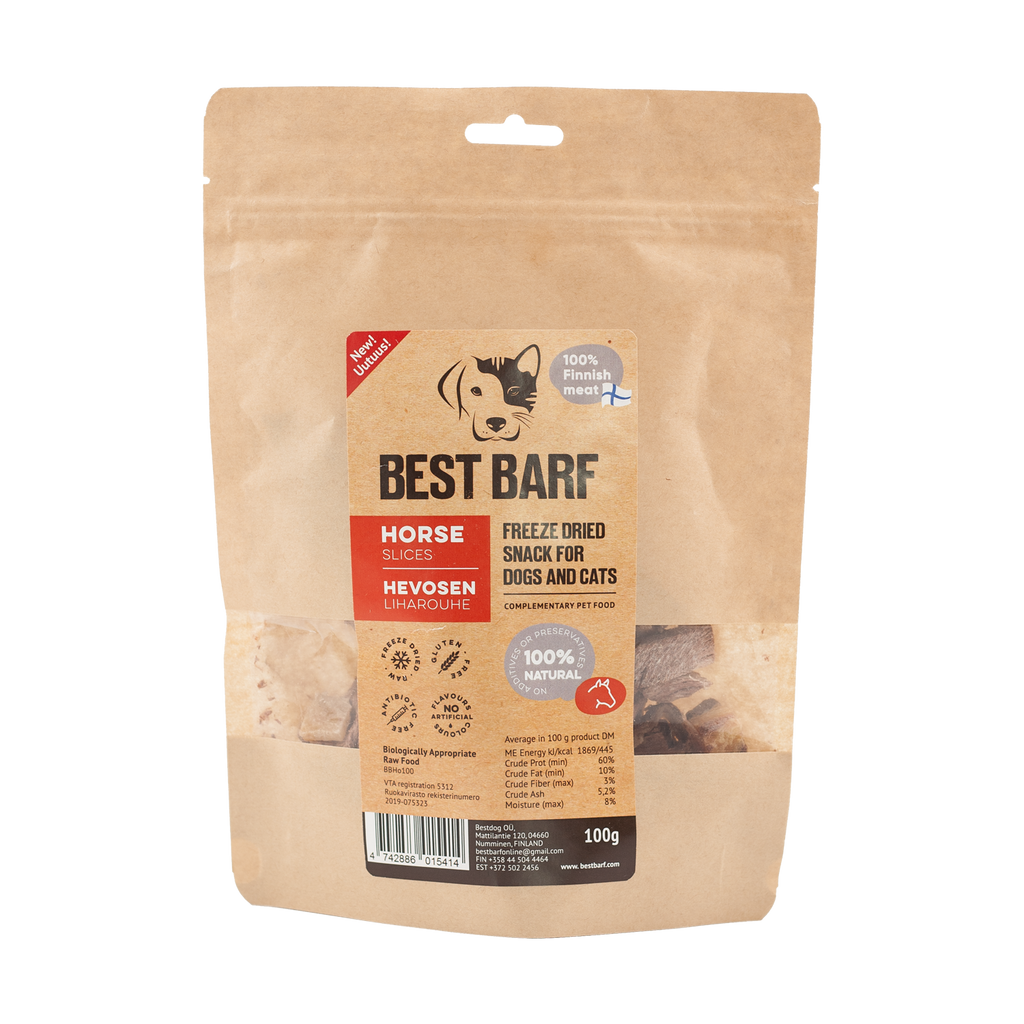 100% Natural Freeze-Dried Horse Slices Snacks
