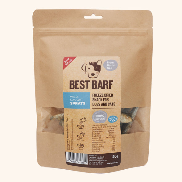 100% Natural Freeze-Dried Hand Caught Raw Baltic Sprat Snacks