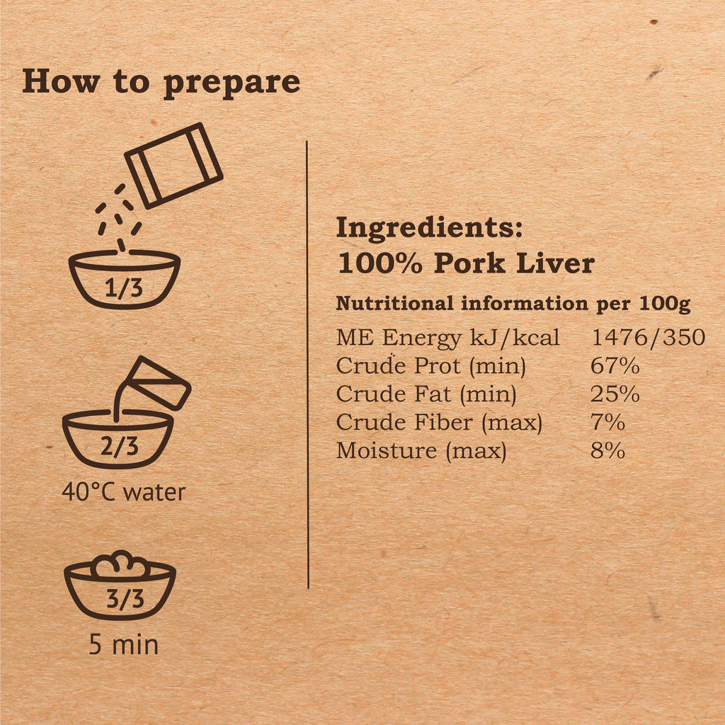 100% Natural Freeze-Dried Raw Pork Liver Snacks