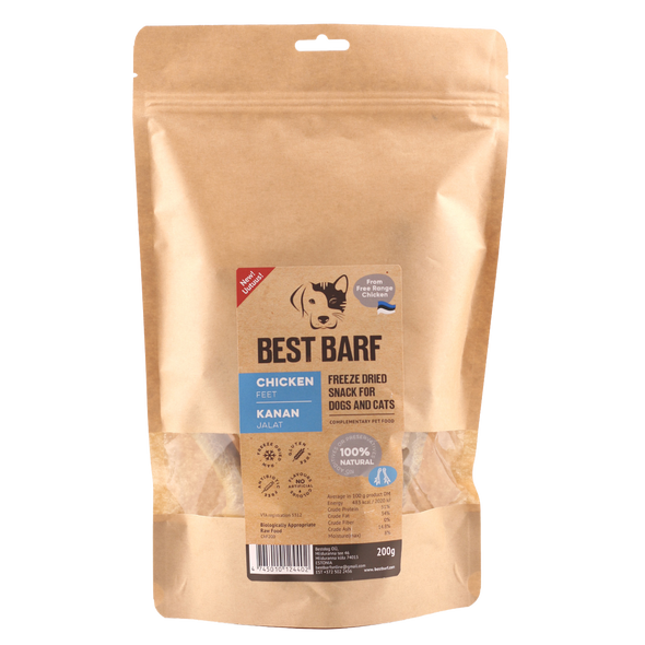 100% Natural Freeze-Dried Raw Chicken Feet Chewing Treats