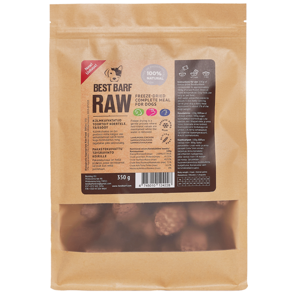 100% Natural Freeze-Dried Raw Complete Food Patties